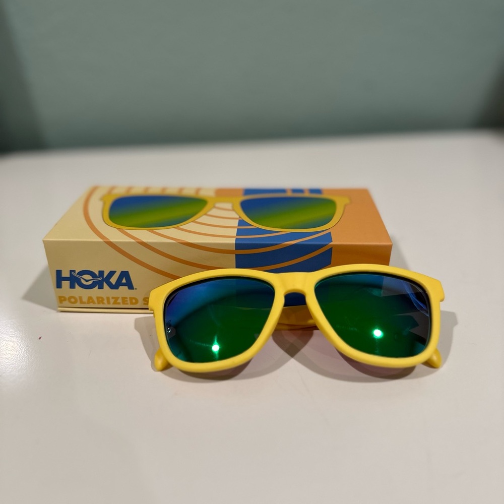 Limited Edition Unisex Hoka Anti Slip Yellow Running Sunglasses